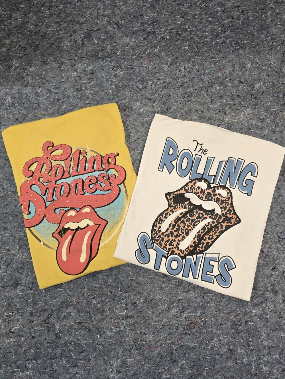 Bundle Of 2 Rolling Stones Graphic Tee Shirts Women Medium